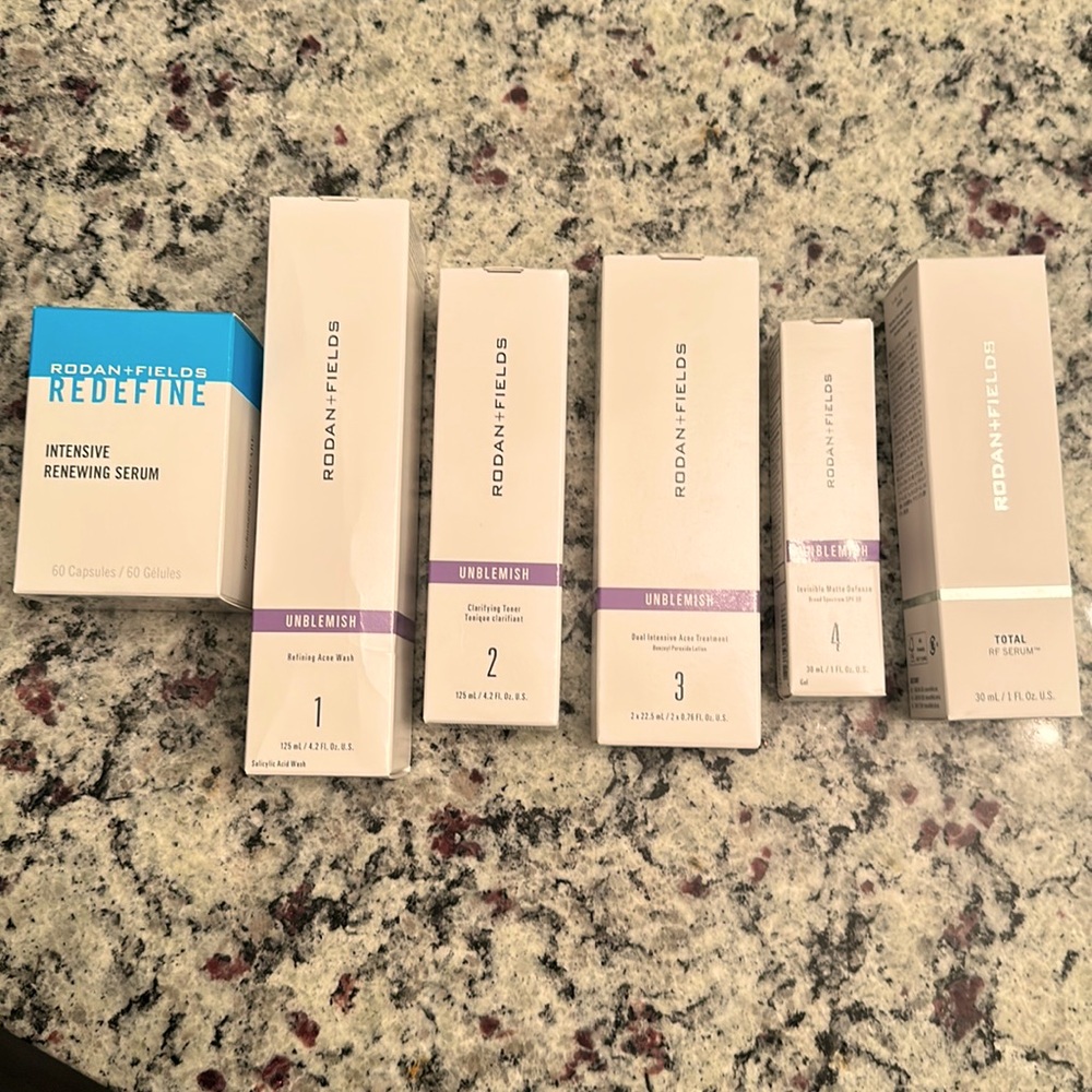 Rodan & Fields unblemish collection +Total RF & Redefine